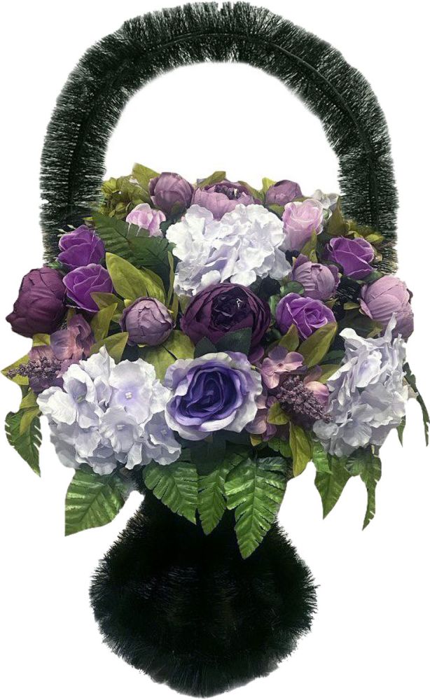Корзина из искусственных цветов З-03
