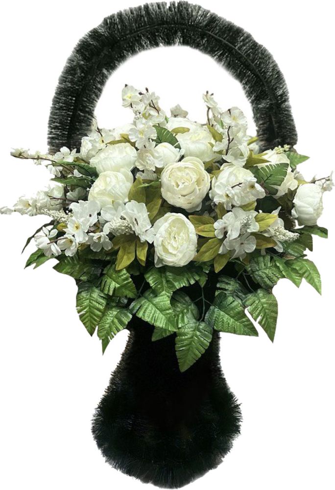 Корзина из искусственных цветов Эл -01