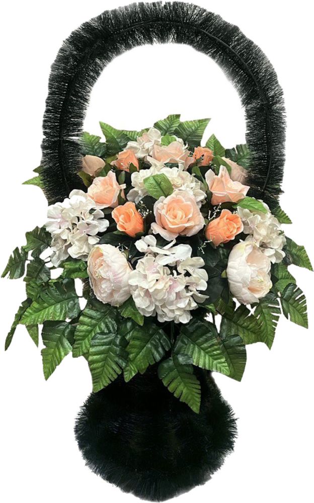 Корзина из искусственных цветов З-04