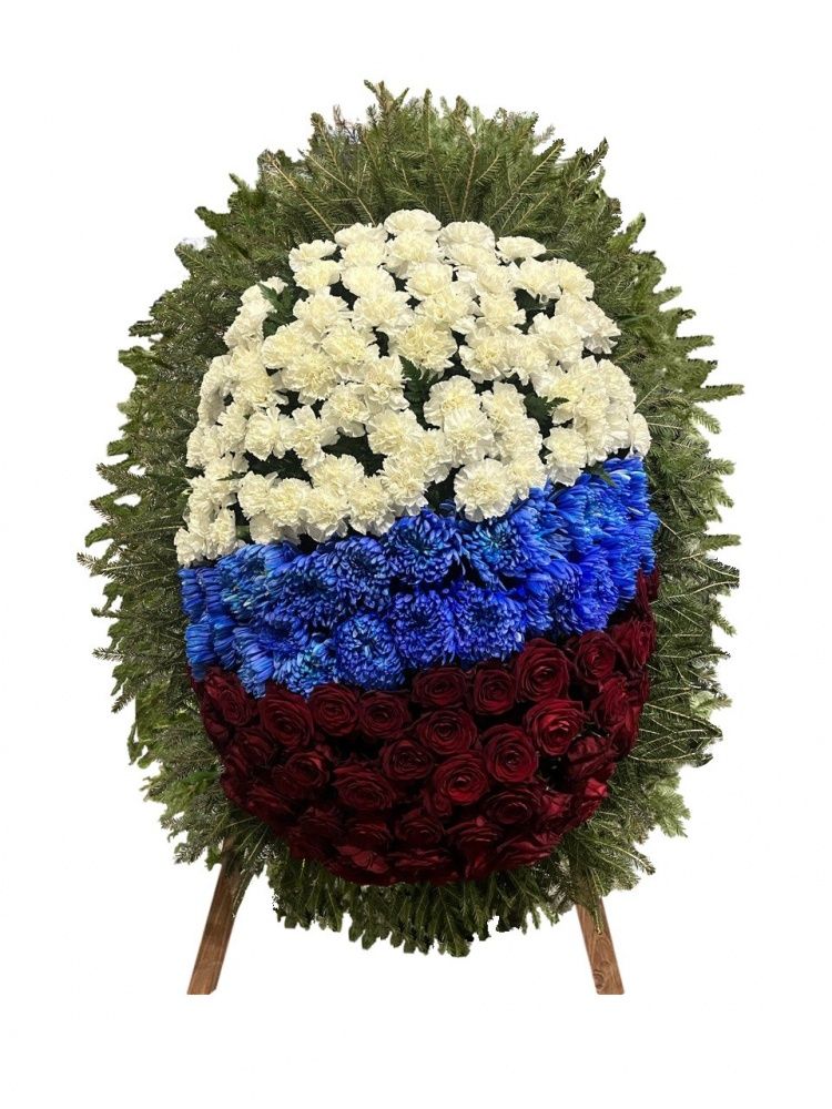 Венок из живых цветов ВЖ 07 Патриот
